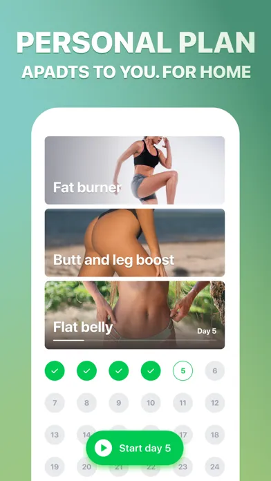 Capturas de tela do 30 Day Fitness Challenge Home