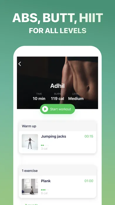 Capturas de tela do 30 Day Fitness Challenge Home