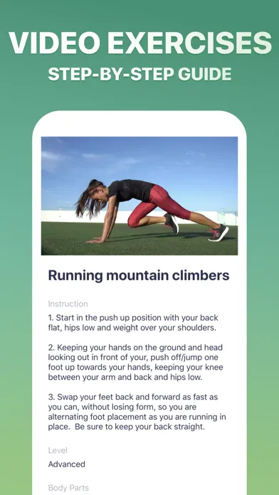 Capturas de tela do 30 Day Fitness Challenge Home
