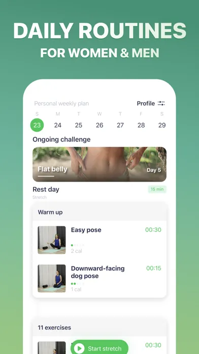 Capturas de tela do 30 Day Fitness Challenge Home