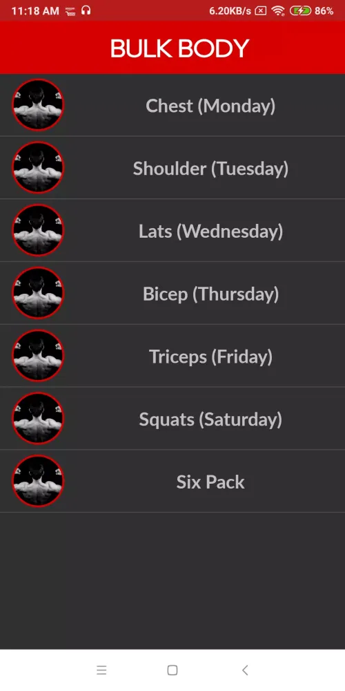 Capturas de tela do Gym Coach