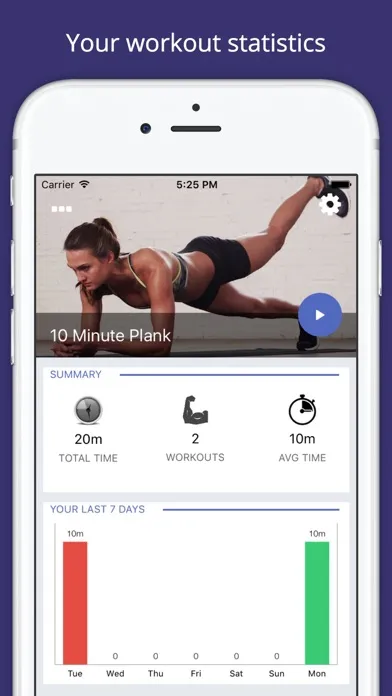 Capturas de pantalla de 10 Min PLANKS Workout Challenge Free - Tone, Abs