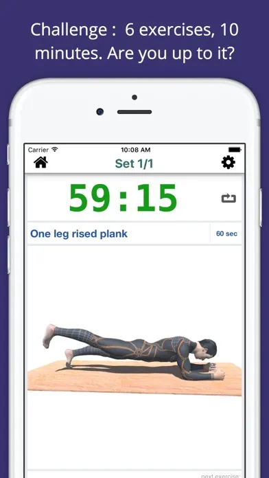 Capturas de pantalla de 10 Min PLANKS Workout Challenge Free - Tone, Abs