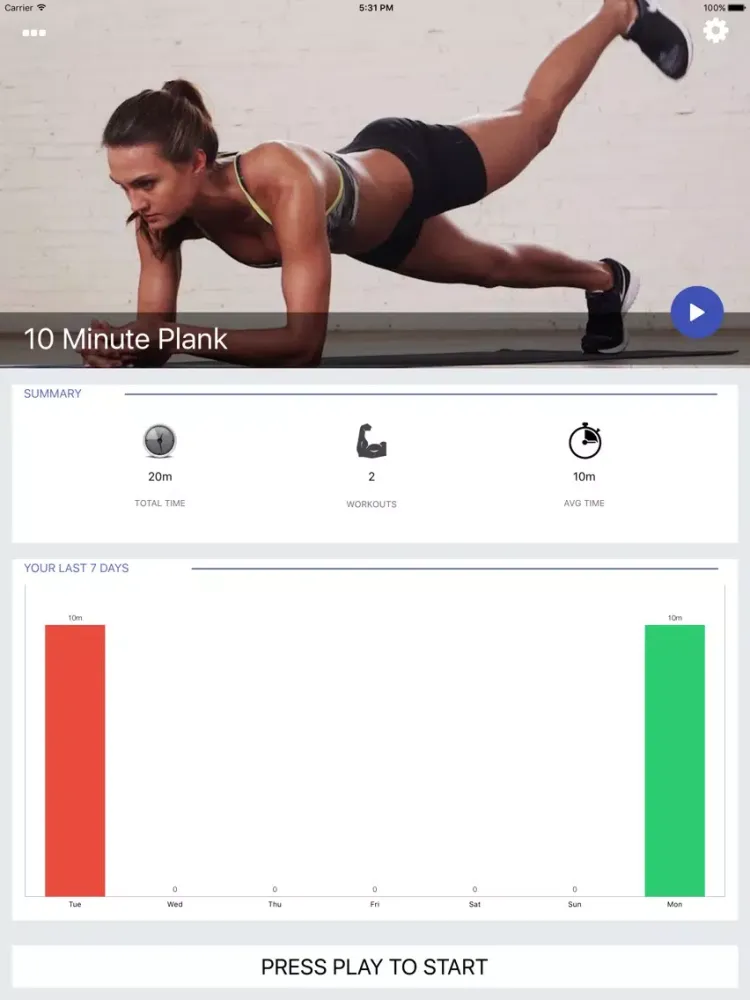 Capturas de tela do 10 Min PLANKS Workout Challenge PRO - Tone, Abs iPad 