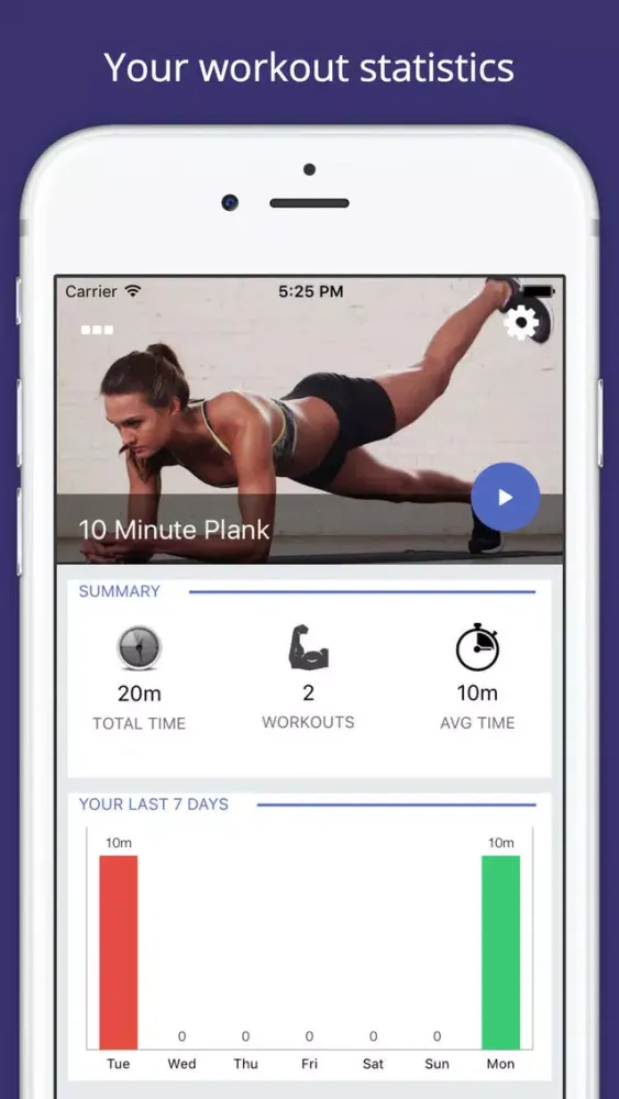 Capturas de tela do 10 Min PLANKS Workout Challenge PRO - Tone, Abs