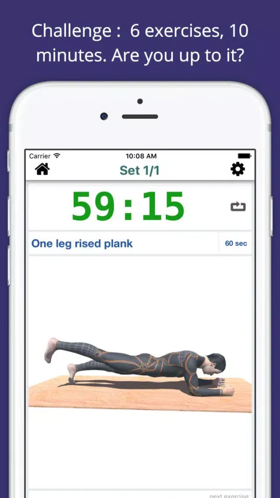 Capturas de tela do 10 Min PLANKS Workout Challenge PRO - Tone, Abs