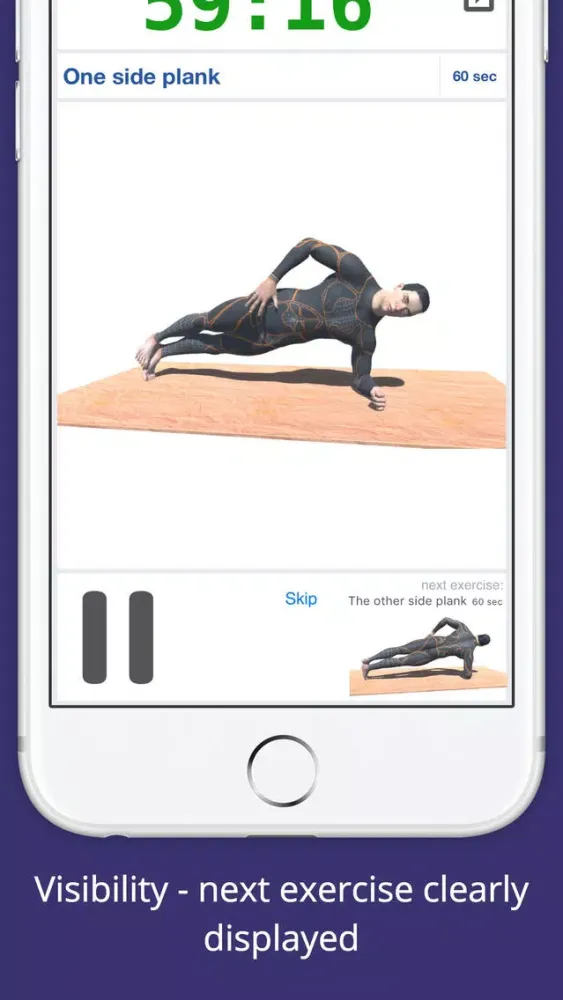 Capturas de tela do 10 Min PLANKS Workout Challenge PRO - Tone, Abs