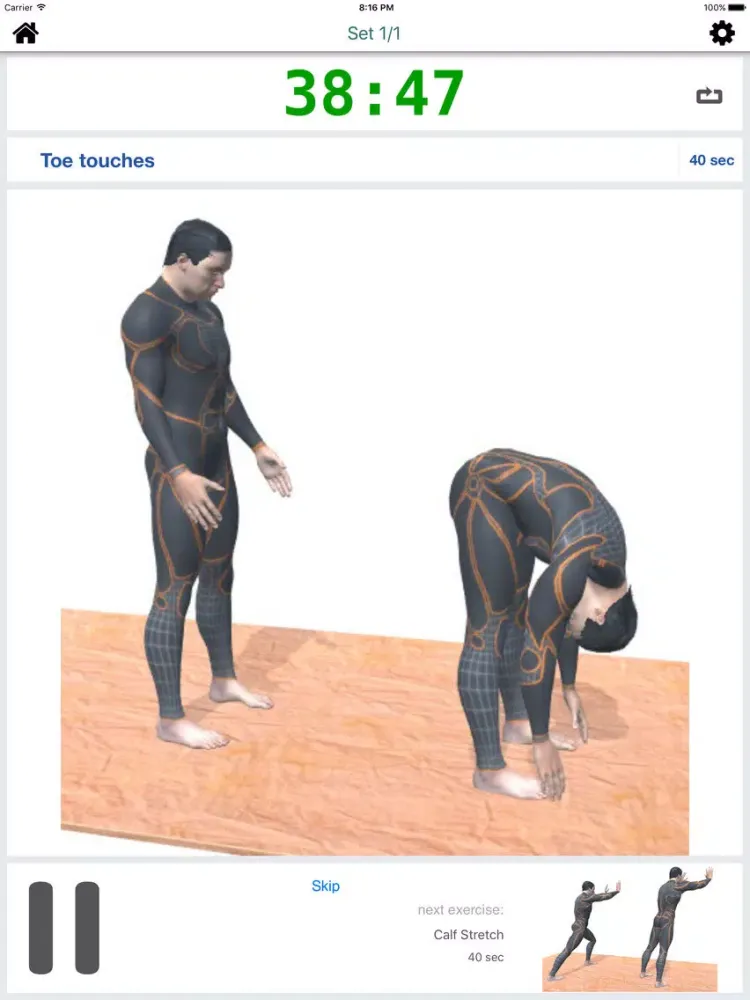 Ảnh chụp màn hình của 12 Min Stretch Challenge Workout PRO - Pain Relief iPad 