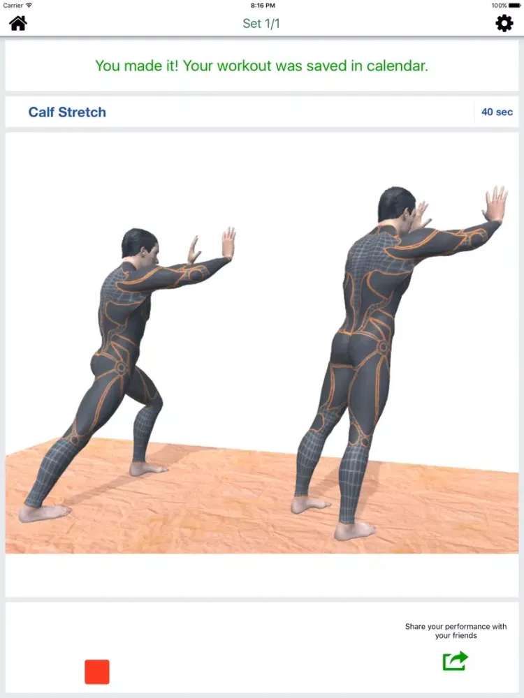 Ảnh chụp màn hình của 12 Min Stretch Challenge Workout PRO - Pain Relief iPad 