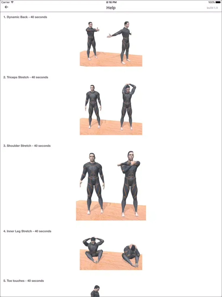 Ảnh chụp màn hình của 12 Min Stretch Challenge Workout PRO - Pain Relief iPad 