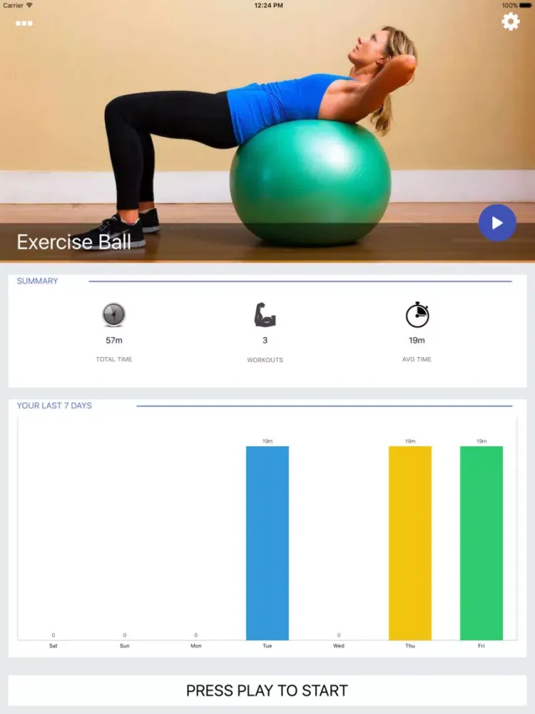 Capturas de tela do Exercise Ball Workout Challenge PRO - Get fit iPad 