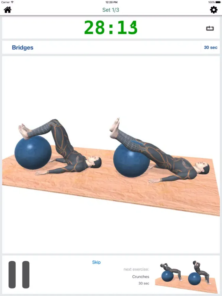 Capturas de tela do Exercise Ball Workout Challenge PRO - Get fit iPad 