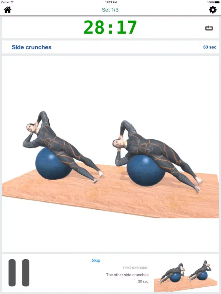 Capturas de tela do Exercise Ball Workout Challenge PRO - Get fit iPad 
