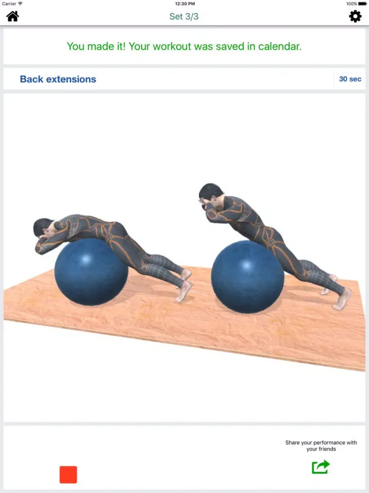 Capturas de tela do Exercise Ball Workout Challenge PRO - Get fit iPad 