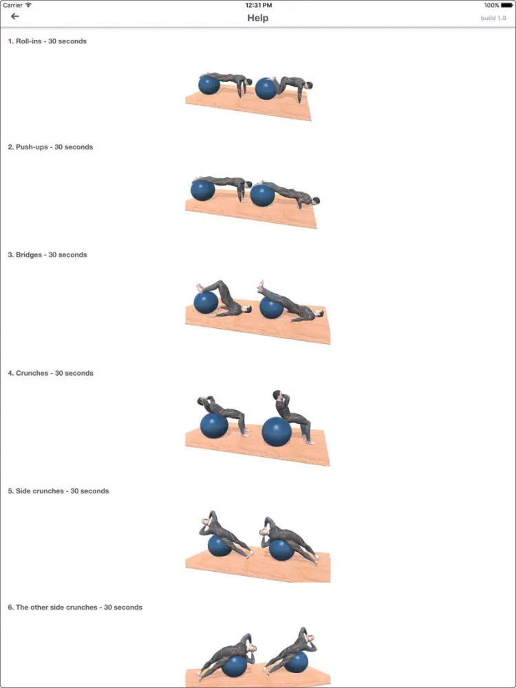 Capturas de tela do Exercise Ball Workout Challenge PRO - Get fit iPad 