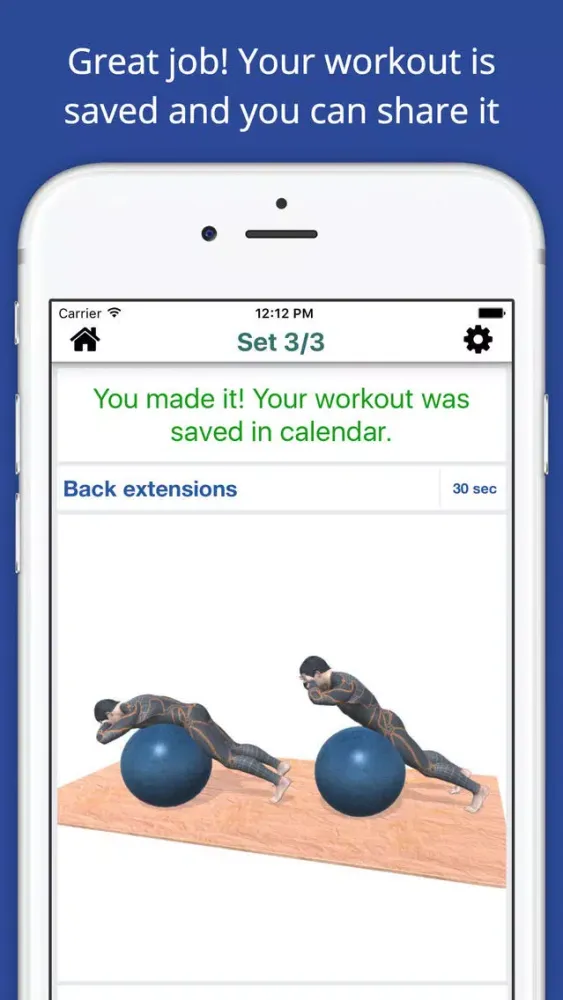 Capturas de tela do Exercise Ball Workout Challenge PRO - Get fit