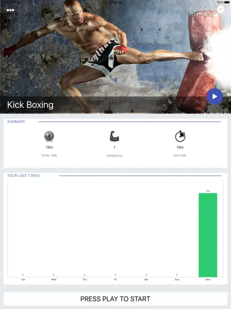 Kickboxing Workout Challenge PRO - Cardio Training iPad 应用截图