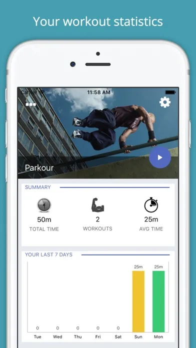 Ảnh chụp màn hình của Parkour Workout Challenge - Gain speed and agility