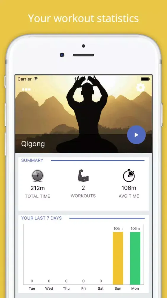 Qigong Workout Challenge PRO - Gain longevity应用截图