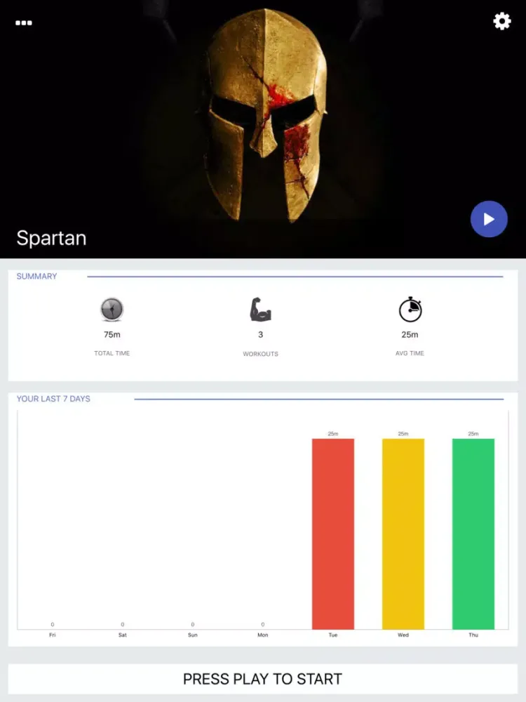 Spartan Workout Challenge PRO - Build muscle, abs iPad 应用截图