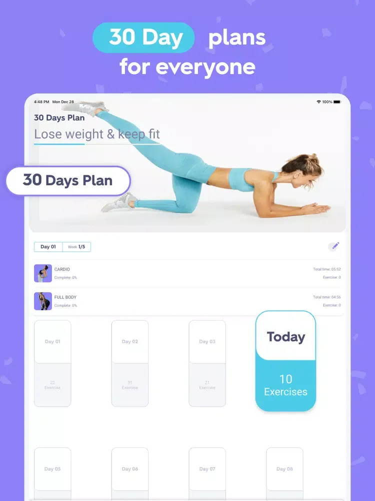 Ảnh chụp màn hình của Weight loss: Workout for women iPad 