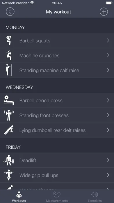 Workouts Notes سکرین شاٹس