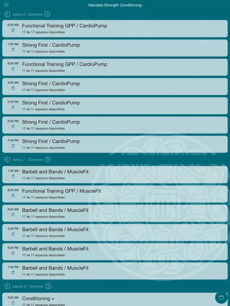Zrzuty ekranu Mandala Strength Conditioning iPad 