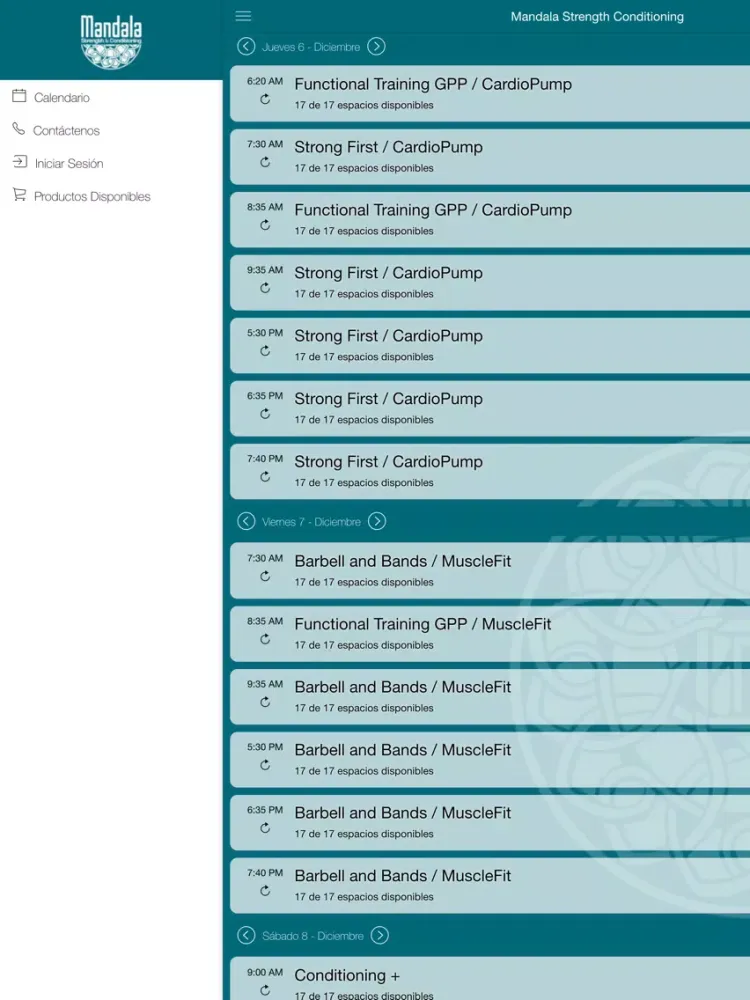 Zrzuty ekranu Mandala Strength Conditioning iPad 