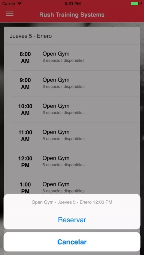 Ảnh chụp màn hình của Rush Training Systems