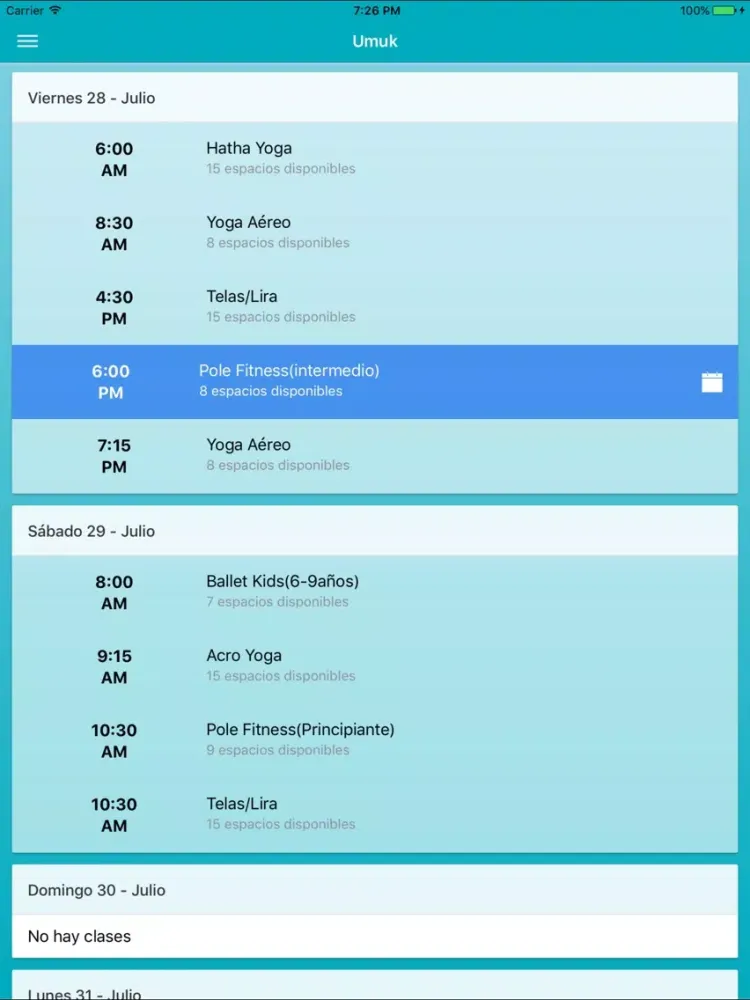 ภาพหน้าจอของ Umuk Palmares iPad 