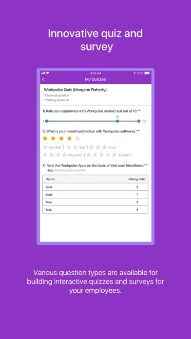 Workpulse Quiz Screenshots