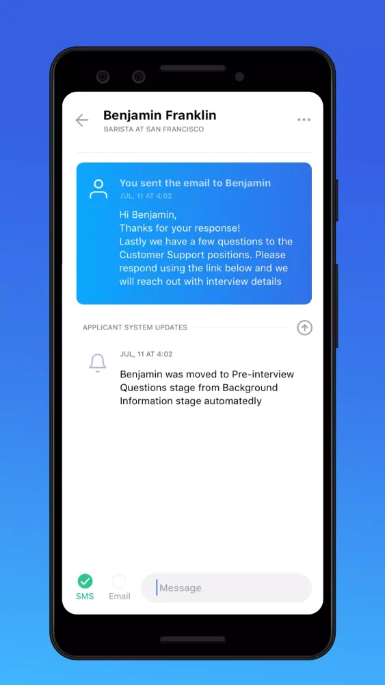 Screenshot di Workstream Hire