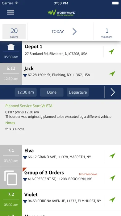 Captures d'écran de WorkWave Route Manager