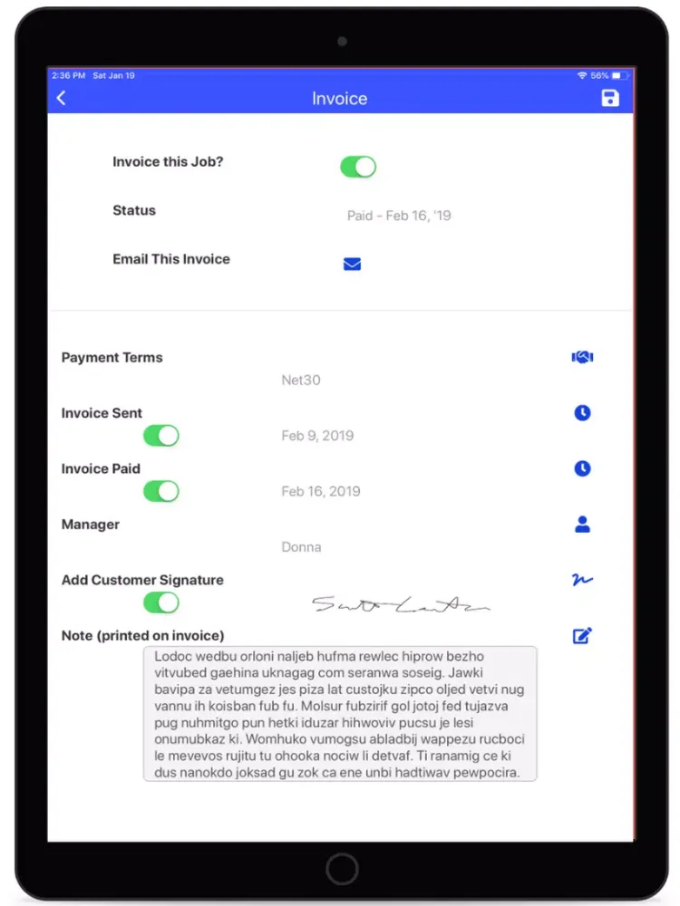 WorkWell Field Service iPad 应用截图