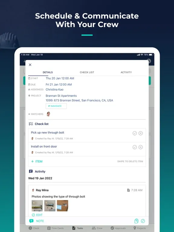 Zrzuty ekranu Workyard GPS Time Tracking App iPad 