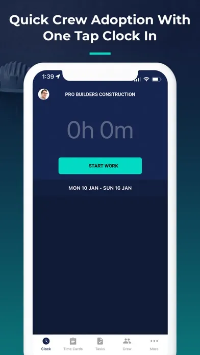 Zrzuty ekranu Workyard GPS Time Tracking App