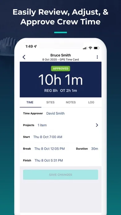 Zrzuty ekranu Workyard GPS Time Tracking App