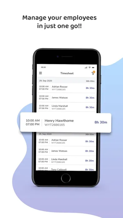 Captures d'écran de WorkYourTime Tracker