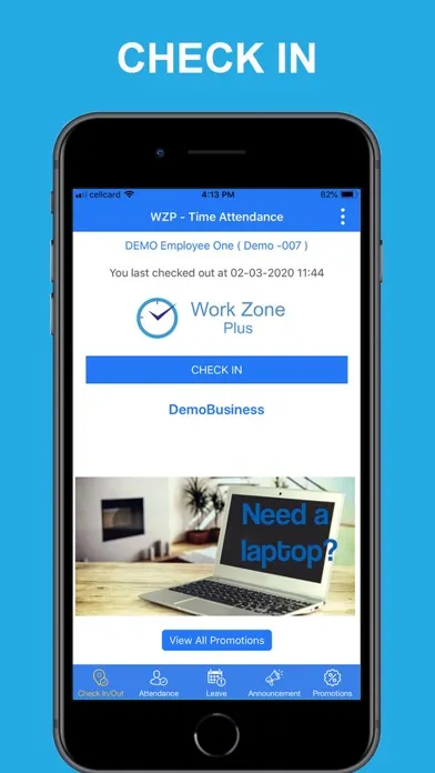 WorkZonePlus -Time Attendance سکرین شاٹس