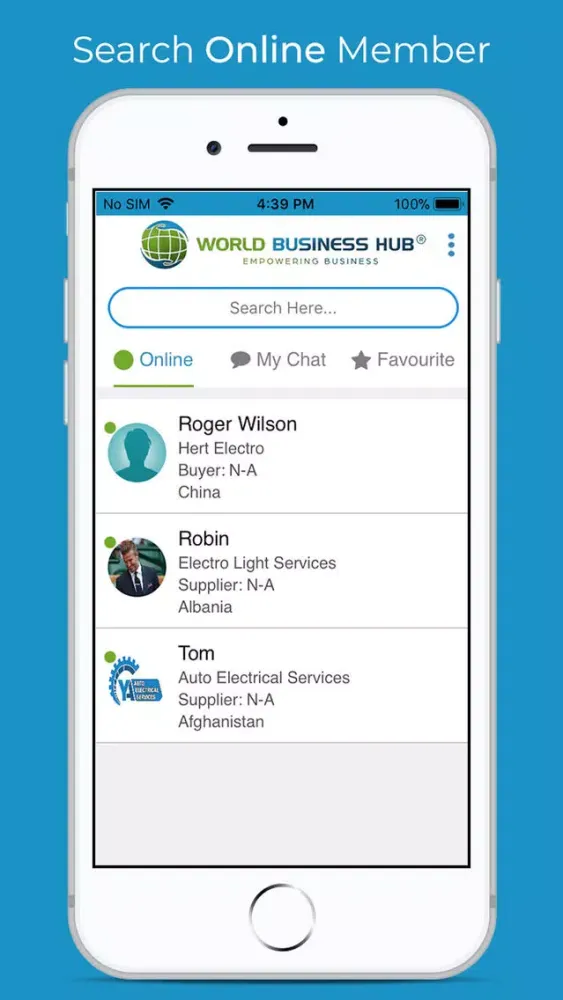 Tangkapan skrin World Business Hub