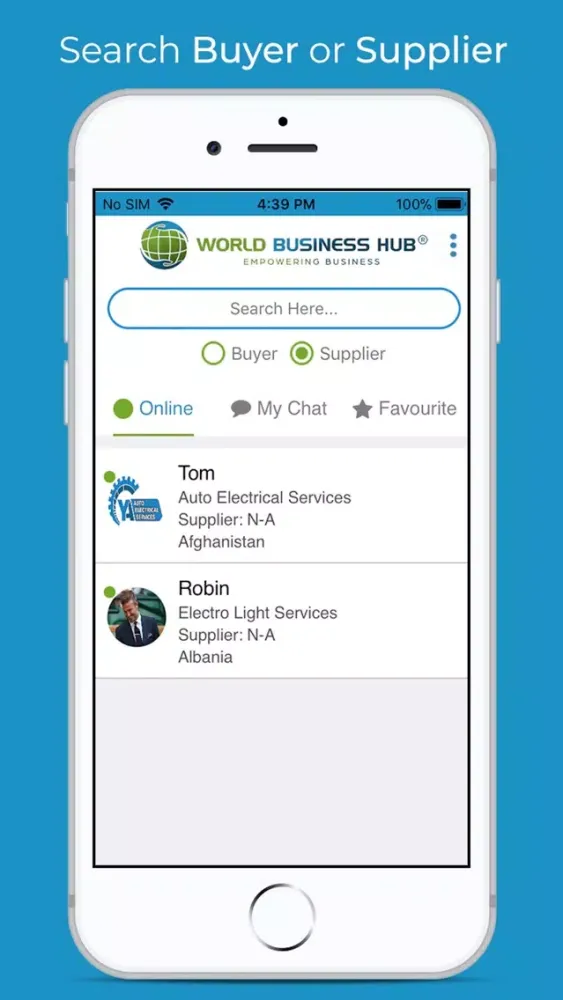 Tangkapan skrin World Business Hub