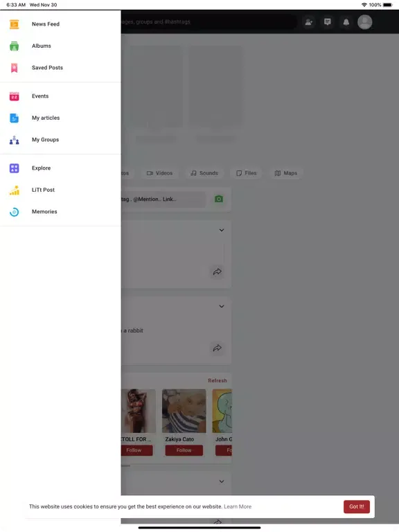 ภาพหน้าจอของ LiTt iPad 