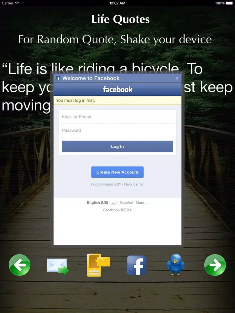 Life Quotes - Inspirational Sayings About Life : Discover and Share Free Quote with People and fill there life with Happiness & Success iPad Screenshots