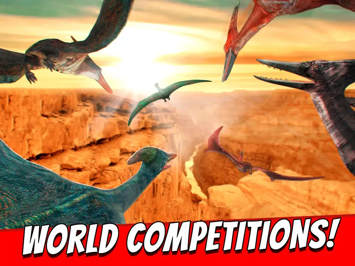 Capturas de tela do World Wild Jurassic . Dinosaur Simulator Racing Game Free 3D iPad 