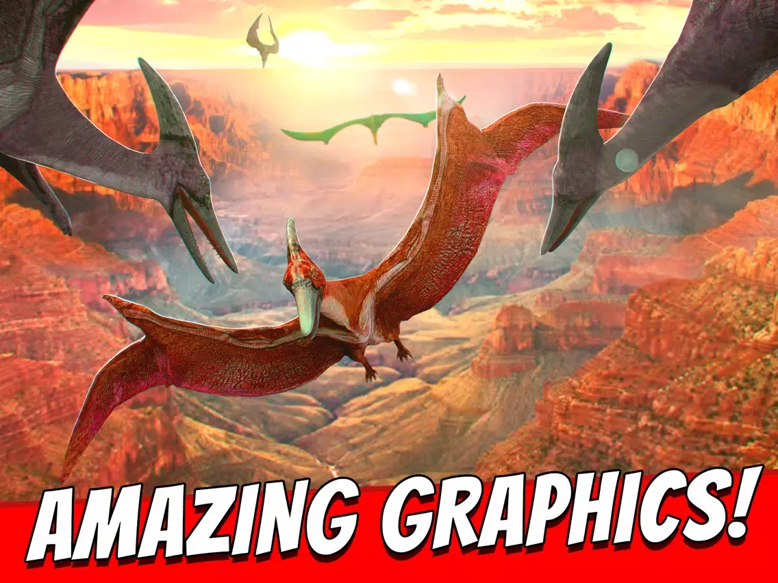 Capturas de tela do World Wild Jurassic . Dinosaur Simulator Racing Game Free 3D iPad 