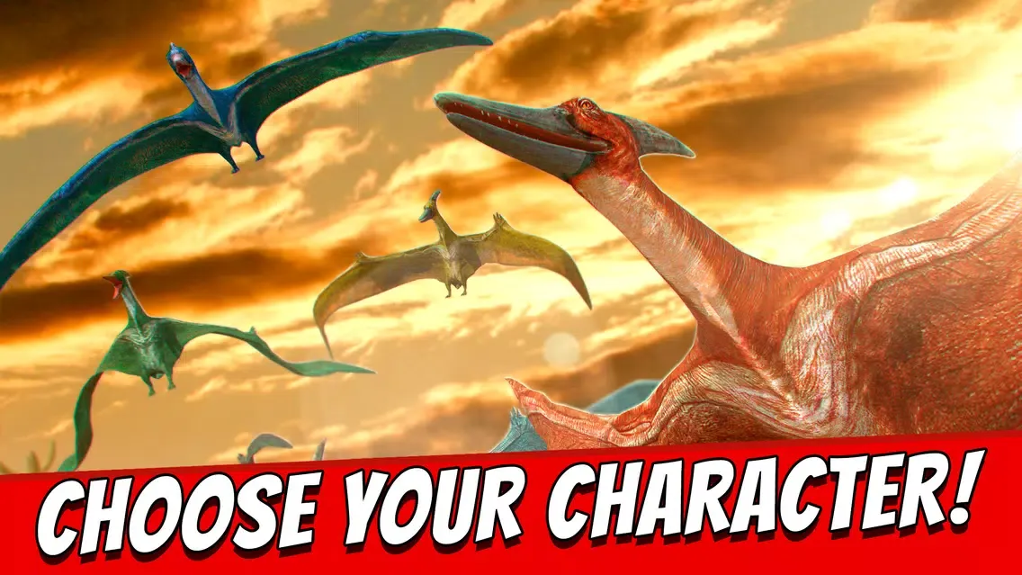 Capturas de tela do World Wild Jurassic . Dinosaur Simulator Racing Game Free 3D