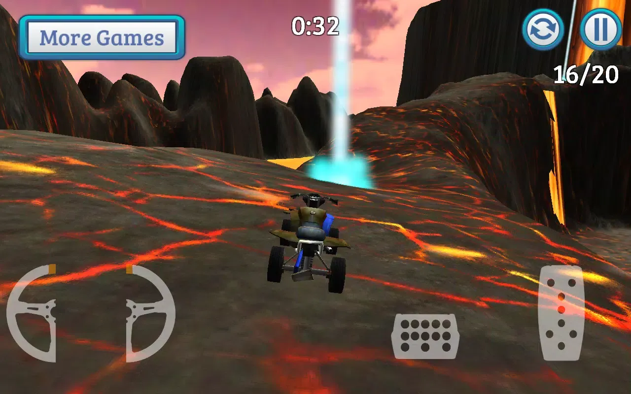 Stunt Racer - Volcano Escape应用截图