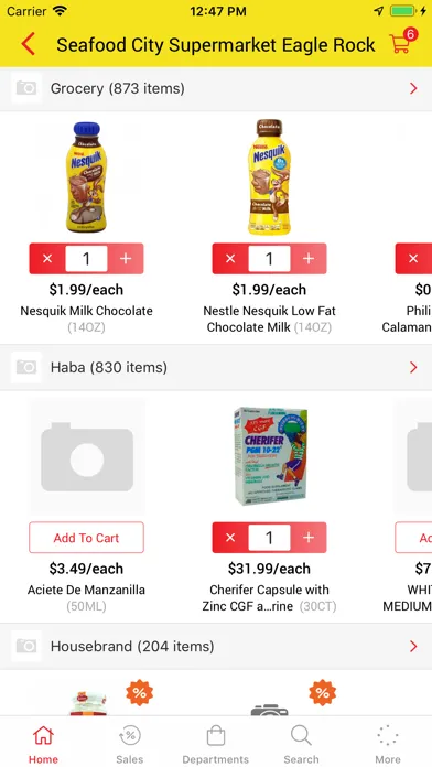 Tangkapan layar Seafood City Supermarket