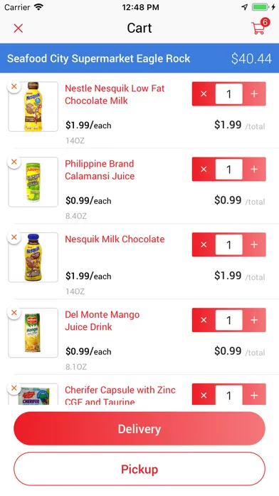 Tangkapan layar Seafood City Supermarket