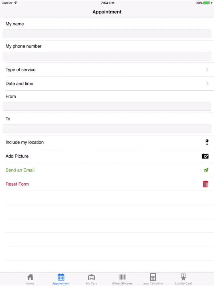 Ảnh chụp màn hình của Carl Black Roswell Buick GMC iPad 